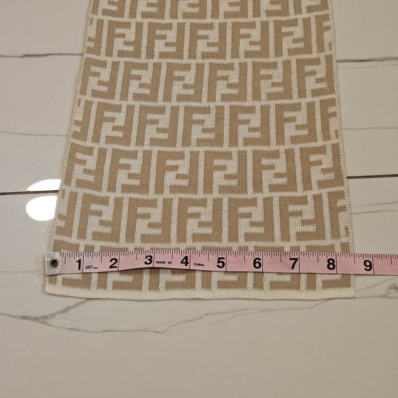 Fendi Beige Monogram Scarf - Picture 10 of 10